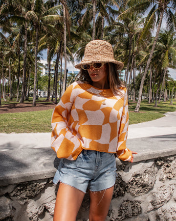 Rowyn Checkered Abstract Sweater