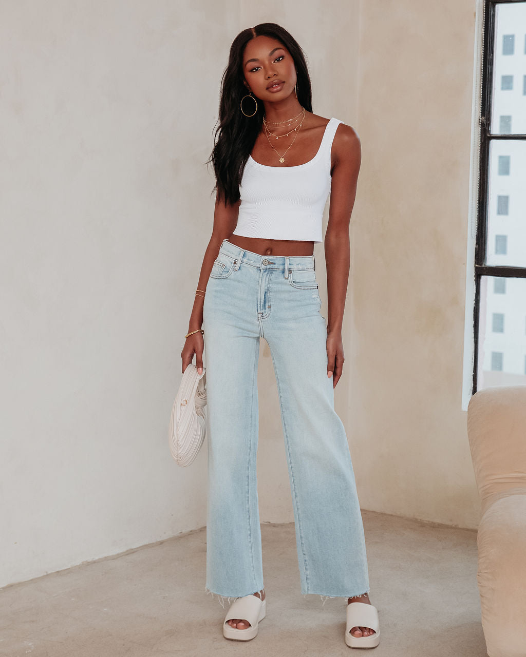 Logan Super Stretch High Rise Relaxed Jeans – VICI