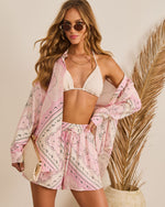 Coastal Escape Paisley Button Down Top