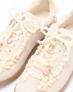 Winslet Lace And Pearl Charm Sneakers