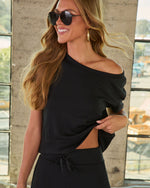 Black % Daily Ease Short Sleeve Top-6