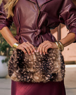 Ainslee Faux Fur Doe Print Crossbody Bag