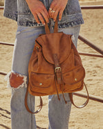 Serena Faux Suede Backpack