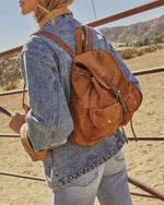 Serena Faux Suede Backpack