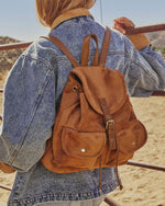 Serena Faux Suede Backpack