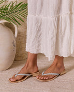 Ice Blue % Barty Embroidery Heeled Sandals-5