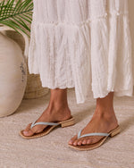 Ice Blue % Barty Embroidery Heeled Sandals-3