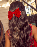 Mimsy Velvet Faux Pearl Hair Clip