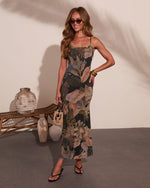 Seabreeze Muse Mesh Tropical Print Maxi Dress