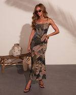 Seabreeze Muse Mesh Tropical Print Maxi Dress
