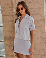 Blue Range Button Down Denim Top