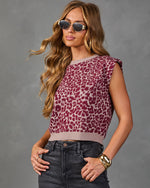 Wild Attraction Animal Print Sleeveless Sweater