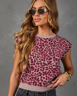 Wild Attraction Animal Print Sleeveless Sweater