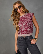 Wild Attraction Animal Print Sleeveless Sweater