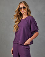 Good Stretch Terry Waffle Knit Sweatshirt
