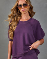 Good Stretch Terry Waffle Knit Sweatshirt