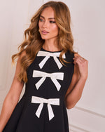 Sweet Promise Contrast Bow Mini Dress