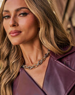 Held Close Mixed Metal Chain Link Necklace
