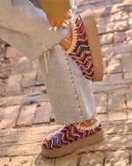 Multi % Emberlane Embroidered Platform Mules-1