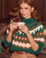 Madie Fair Isle Mock Neck Sweater