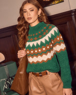 Madie Fair Isle Mock Neck Sweater