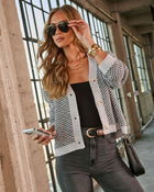 Timeless Reset Knit Herringbone Cardigan