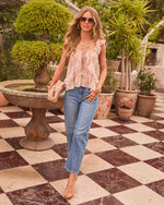 Sunwashed Moments Floral Ruffle Top