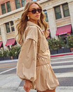 Terrace Talk Cotton Cropped Trench Coat