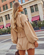 Terrace Talk Cotton Cropped Trench Coat
