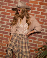 Sand % Soft Stroll Embroidered Horse Sweater-4