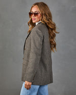Elizia Plaid Double Breasted Blazer