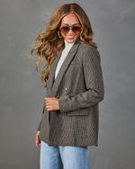Elizia Plaid Double Breasted Blazer