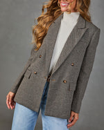 Elizia Plaid Double Breasted Blazer