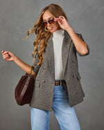 Elizia Plaid Double Breasted Blazer