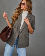 Elizia Plaid Double Breasted Blazer