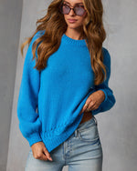 Cider Szn Cable Knit Trim Sweater