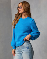 Cider Szn Cable Knit Trim Sweater