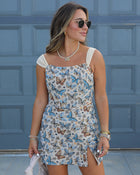 Multi % Roam Free Butterfly Corset Crop Top-1