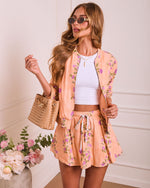 Soft Spoken Letter Floral Bomber Jacket