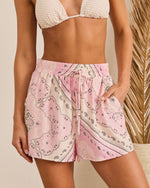 Coastal Escape Paisley Drawstring Shorts
