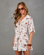 Canyon Moon Abstract Novelty Print Romper