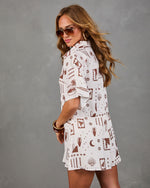 Canyon Moon Abstract Novelty Print Romper