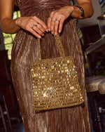 Mistle Toast Beaded Embellished Tote