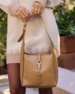 Tan % Sharah Vegan Leather Tote-6