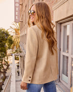Natasha Faux Suede Double Breasted Blazer