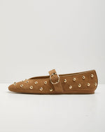 Zuri Embellished Faux Suede Flats