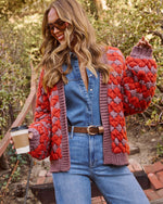 Grateful Gather Knit Abstract Cardigan