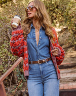 Grateful Gather Knit Abstract Cardigan