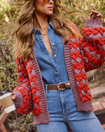 Grateful Gather Knit Abstract Cardigan