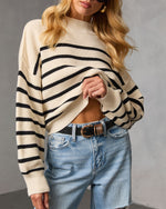 Griselle Contrast Striped Sweater